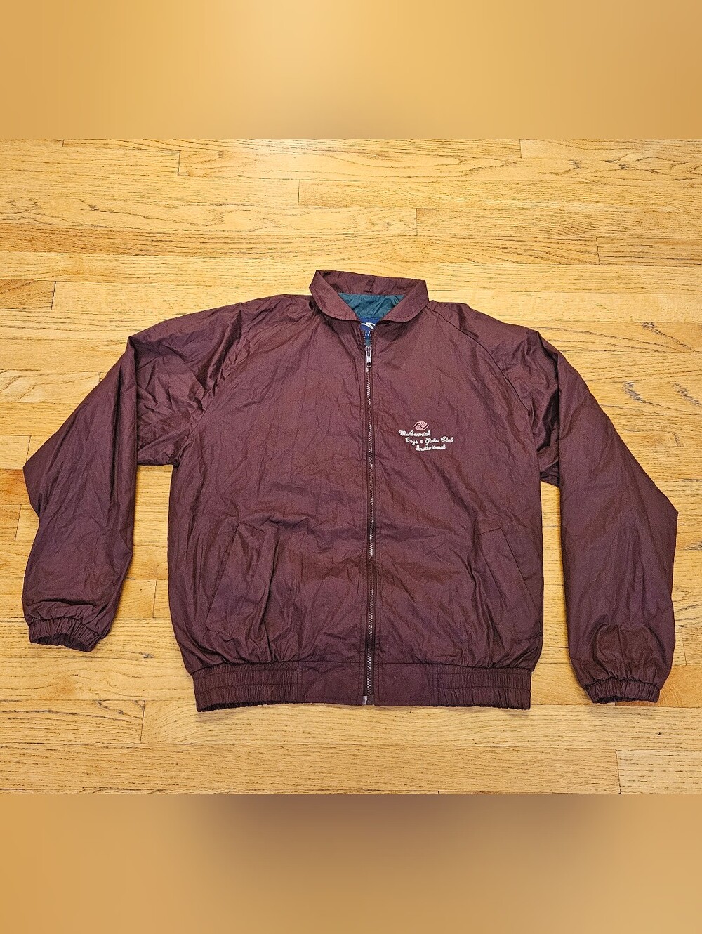 Vintage Duckster Maroon/Purple Windbreaker Jacket Size Large